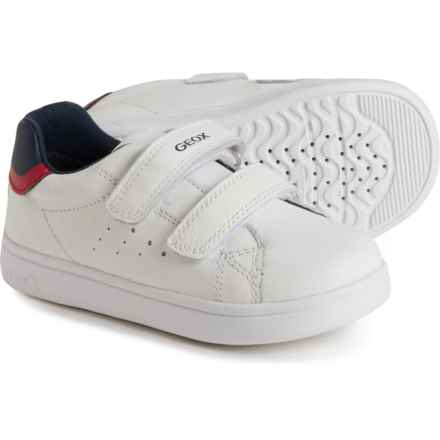 Geox Little Boys Djrock Sneakers in White/Dark Navy