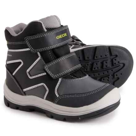 Geox Little Boys Flanfil ABX Snow Boots - Waterproof, Insulated in Black/Grey