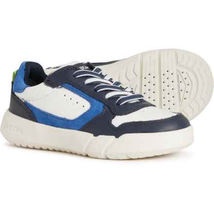 Geox Little Boys Hyroo Sneakers - Leather in White/Navy