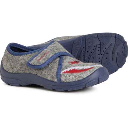 Geox Little Boys Nymel Dorm Felt Shoes in Grey/Navy