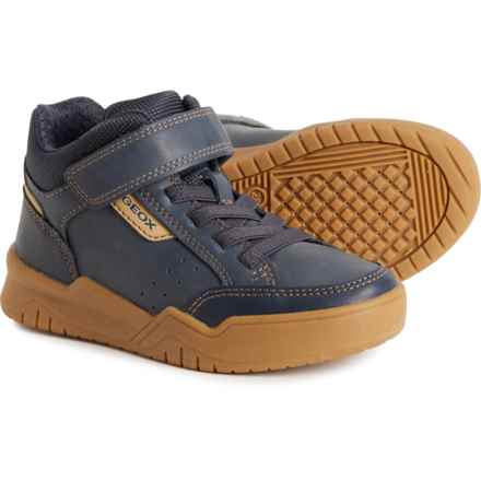 Geox Little Boys Perth High Top Sneakers in Navy/Beige