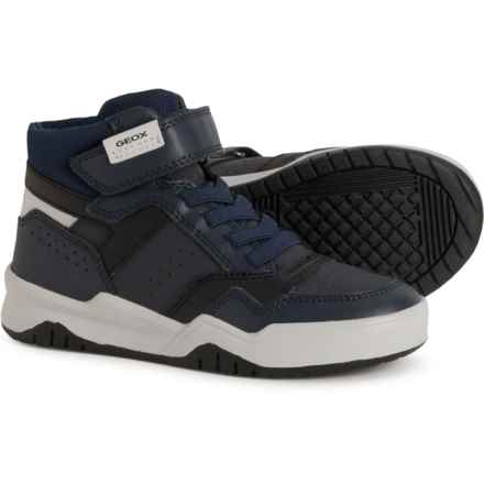Geox Little Boys Perth High Top Sneakers in Navy/Lt Grey
