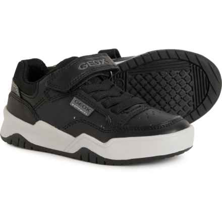 Geox Little Boys Perth Sneakers in Black/Dk Grey