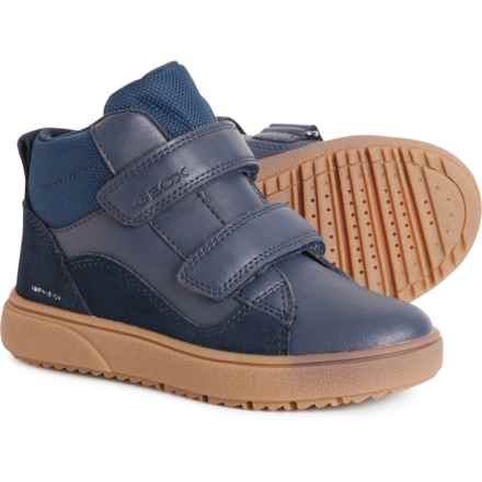 Geox Little Boys Theleven ABX Chukka Boots - Waterproof, Leather in Navy/Caramel