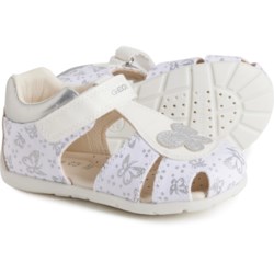 Geox Little Girls Elthan Sandals in White/Silver