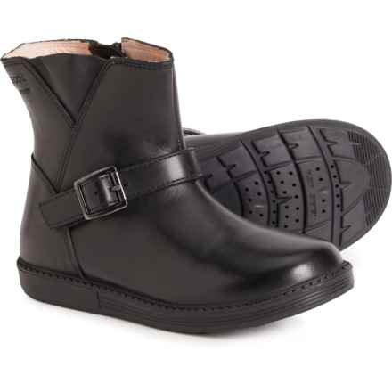 Geox Little Girls Hynde Ankle Boots - Waterproof, Leather in Black