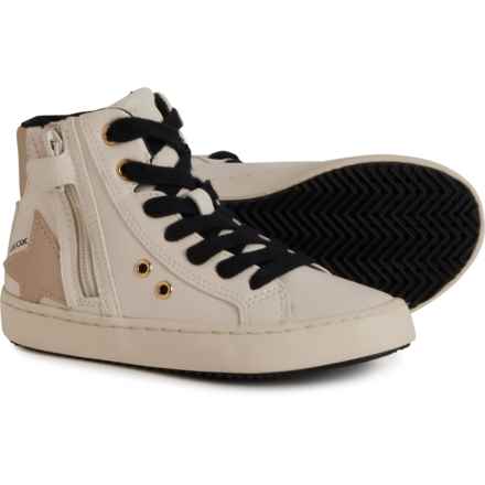 Geox Little Girls Kalispera High-Top Sneakers in Lt Ivory/Platinum