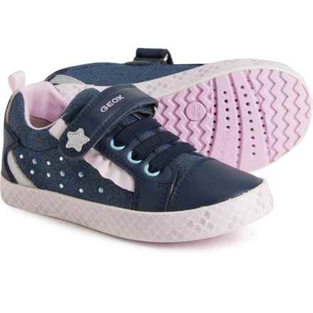 Geox Little Girls Kilwi Sneakers in Avio/Pink