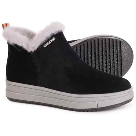 Geox Little Girls Rebecca Ankle Boots - Waterproof, Suede in Black