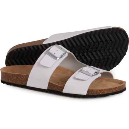 Geox Made in Spain Brionia Flat Sandals - Leather (For Women) in White