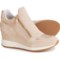 Geox Nydame Wedge Sneakers - Leather (For Women) in Lt Taupe