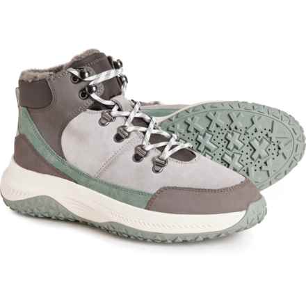 Geox Oliviera Mid Boots - Leather (For Women) in Lt Grey/Dk Stone