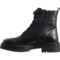 1XHUP_5 Geox Smoked Leather Combat Ankle Boots (For Women)