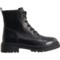 1XHUP_6 Geox Smoked Leather Combat Ankle Boots (For Women)
