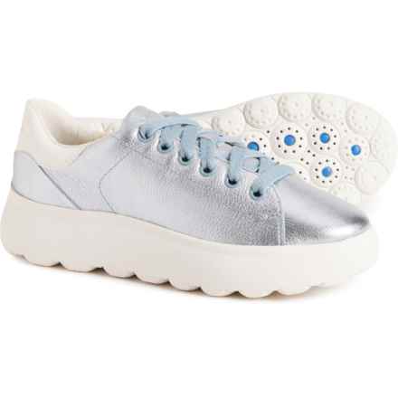 Geox Spherica EC4.1 Sneakers - Leather (For Women) in Avio/Optic White