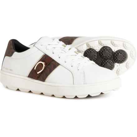 Geox Spherica Ecub-2 Sneakers - Leather (For Women) in White/Dk Brown