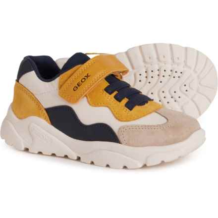 Geox Toddler Boys and Girls Ciufciuf Sneakers in Taupe/Ochreyellow