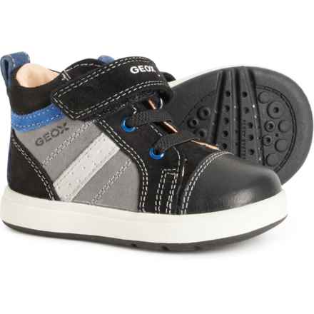 Geox Toddler Boys Biglia High-Top Shoes - Leather in Black/Anthracite