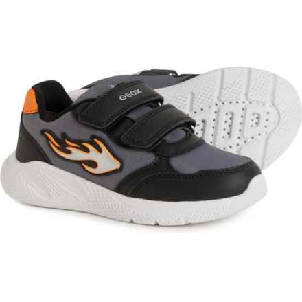 Geox Toddler Boys Sprintye Sneakers in Black/Orange