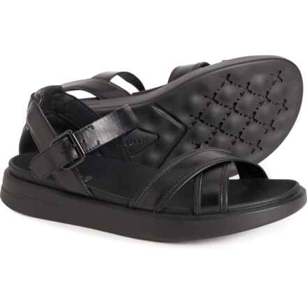 Geox Xand Flat Sandals - Leather (For Women) in Black