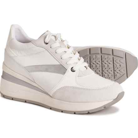 Geox Zosma Wedge Sneakers - Leather (For Women) in White