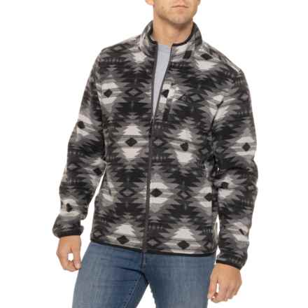 Gerry Aztec-Inspired Print Fleece Jacket - Full-Zip in Gray