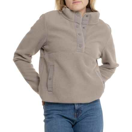 Gerry Boulder Sherpa Fleece Jacket - Snap Neck in Pebble