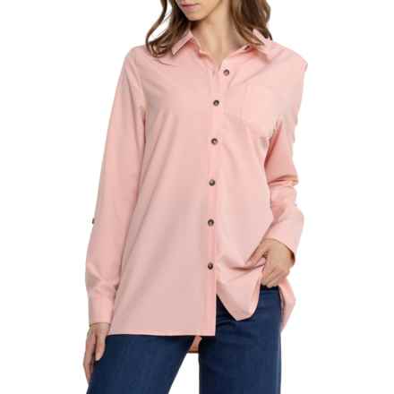 Gerry Concord Breezy Sun Protection Button-Up Shirt - UPF 50+, Long Sleeve in Blush