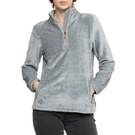 Gerry Everest Soft Fleece Pullover Shirt - Zip Neck, Long Sleeve in Grey Heather