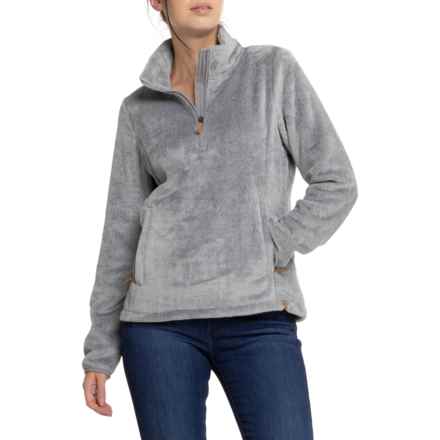 Gerry Everest Soft Fleece Shirt - Zip Neck, Long Sleeve in Grey Heather