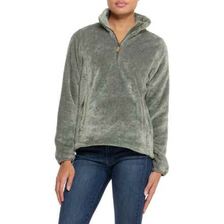 Gerry Everest Soft Fleece Shirt - Zip Neck, Long Sleeve in Jade Ash Heather