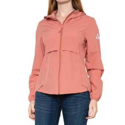 Gerry Gemma Packable Hooded Rain Jacket in Pink