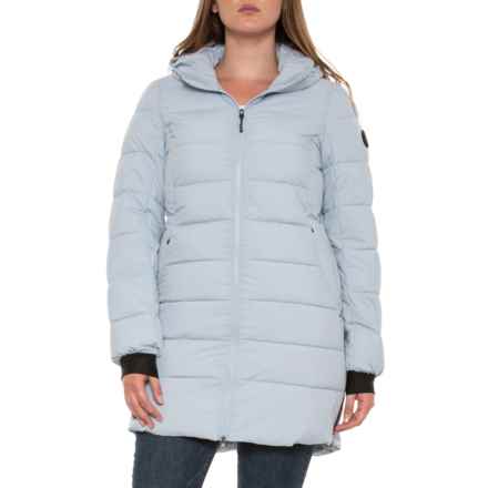 Gerry Halfmoon Stretch Active Hooded Puffer Jacket - Insulated in Starlight