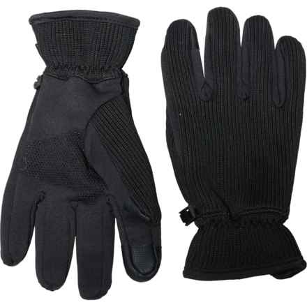 Gerry Logan Rib Knit Bonded Gloves (For Men) in Black