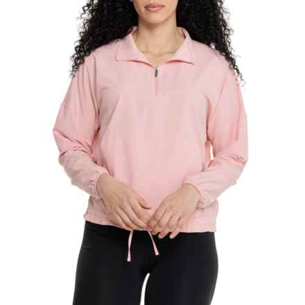 Gerry Niles Breezy Sun Protection Shirt - UPF 50+, Zip Neck, Long Sleeve in Blush