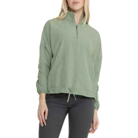 Gerry Niles Breezy Zip Neck Sun Shirt - UPF 50+, Long Sleeve in Eucalyptus
