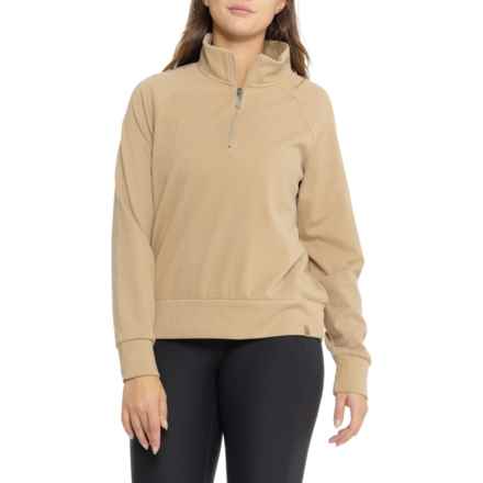 Gerry Northstar Microfleece Shirt - Zip Neck, Long Sleeve in Dry Wheat Heather