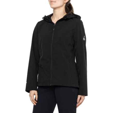 Gerry Relay Bonded Lightweight Softshell Hooded Jacket in Black