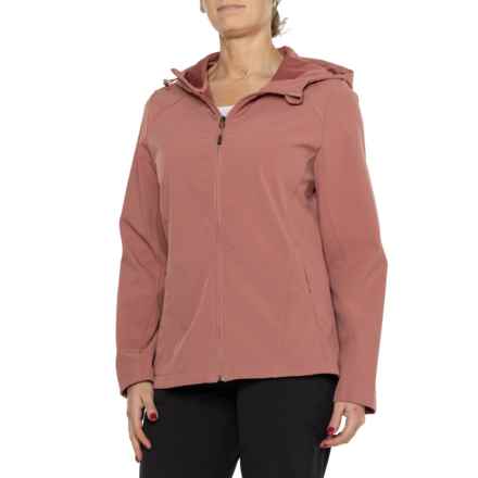 Gerry Relay Bonded Lightweight Softshell Hooded Jacket in Calm Rust