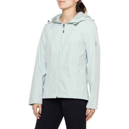 Gerry Relay Bonded Lightweight Softshell Hooded Jacket in Mint Spray