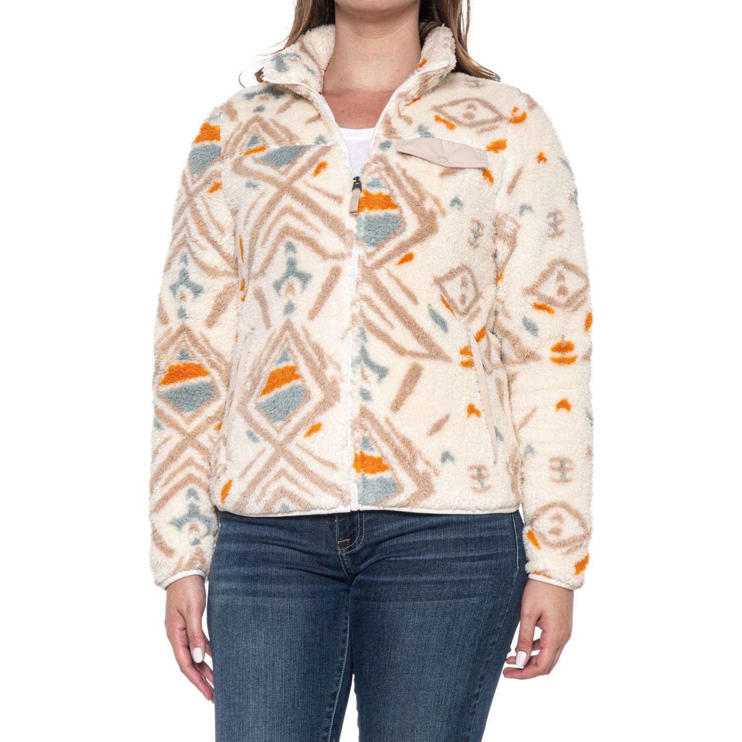 Gerry Terra Printed High-Pile Fleece Jacket - Full Zip - Save 64%