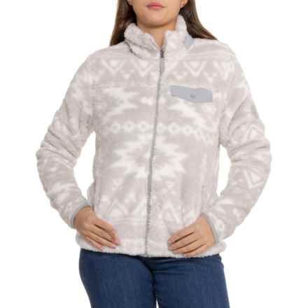 Gerry Terra Printed High-Pile Fleece Jacket - Full Zip in Geyser Westward