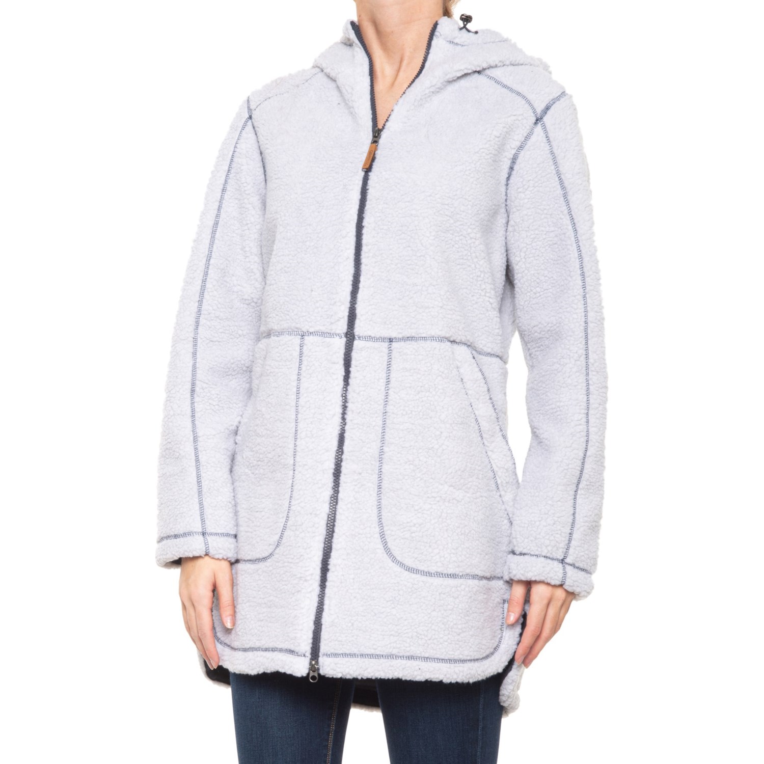 hooded berber fleece jacket