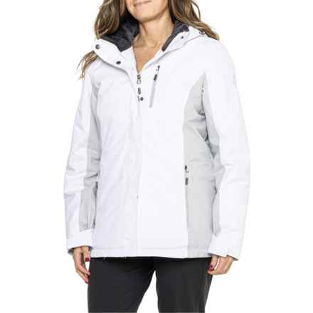 Gerry Up Slope Hooded Ski Jacket - Insulated in White Metal