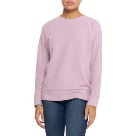 Gerry Vail Brushed Ottoman Sweatshirt in Pink Quatrtz