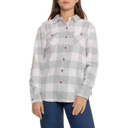 Gerry Vernal Sueded Flannel Shirt - UPF 50+, Long Sleeve in Grey Buffalo