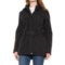 Gerry Wintry Long Soft Shell Hooded Jacket with Belt in Black