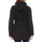 1YWJM_2 Gerry Wintry Long Soft Shell Hooded Jacket with Belt