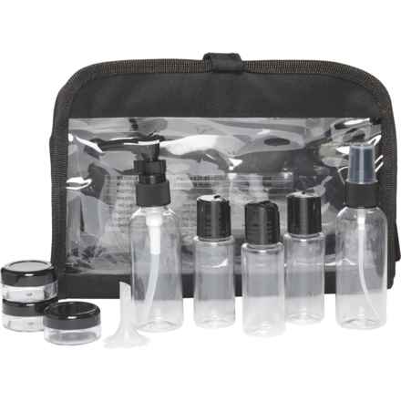 GFORCE EVA Mesh Dopp Kit with Travel-Size Bottle Set in Grey