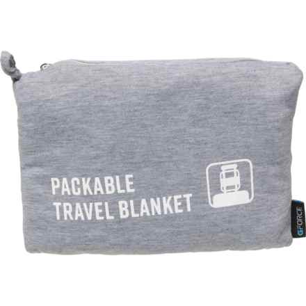 GFORCE Jersey Knit Travel Blanket - 50x47” in Light Grey